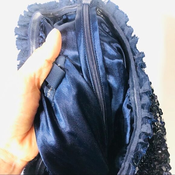 Tommy Hilfiger Navy Blue Sequins Strapless Dress - Picture 10 of 10